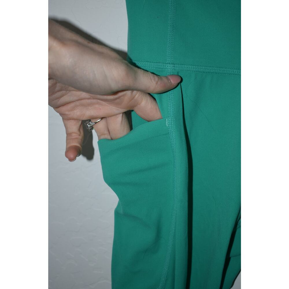 Athleta Interval Stash 7/8 Kelly Green Pocket Legging Size S - Picture 5 of 6